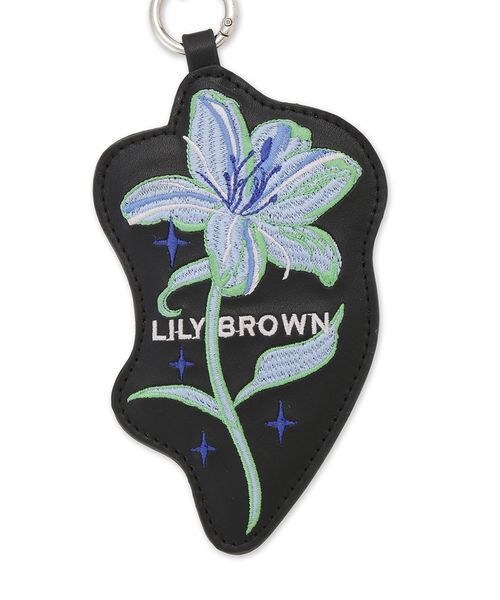 LILY BROWN（リリーブラウン）の「エンブロイダリーミラーチャーム（キーケース/キーアクセサリー・レディース・ブラック/チェック/レオパード・F）」の6枚目の写真