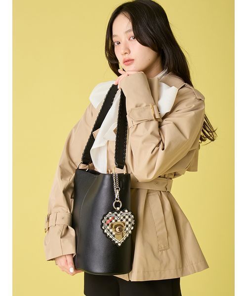 LILY BROWN（リリーブラウン）の「エンブロイダリーミラーチャーム（キーケース/キーアクセサリー・レディース・ブラック/チェック/レオパード・F）」の17枚目の写真