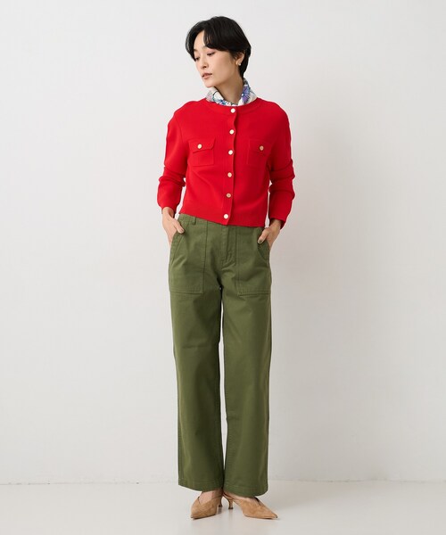 UNTITLED（アンタイトル）の「【洗える/ジャケット風】ミラノリブカーディガン（カーディガン/ボレロ・レディース・ブラック/レッド系1/ホワイト系7/ベージュ系その他7・00/02/04/44/48）」の13枚目の写真