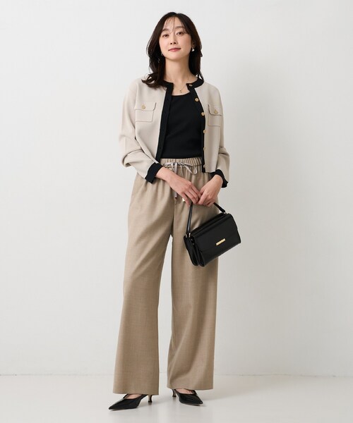 UNTITLED（アンタイトル）の「【洗える/ジャケット風】ミラノリブカーディガン（カーディガン/ボレロ・レディース・ブラック/レッド系1/ホワイト系7/ベージュ系その他7・00/02/04/44/48）」の21枚目の写真