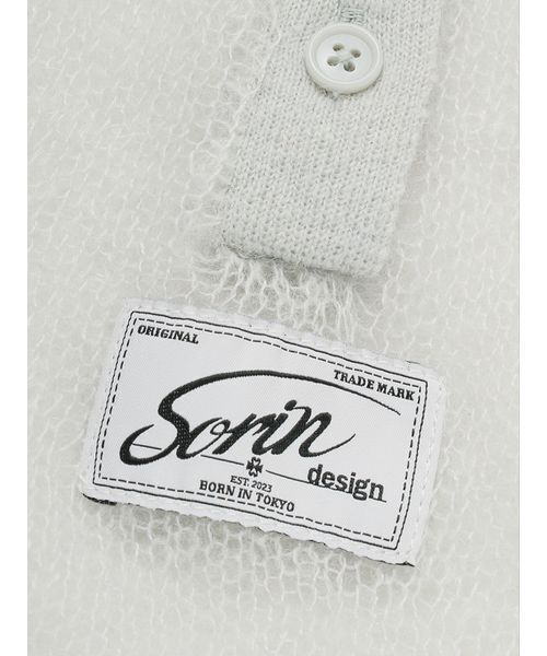 SORIN（ソリン　）の「Sheer Mohair Damage Polo/シアーモヘア ダメージポロシャツ（ポロシャツ・レディース・ライトピンク/ダークグレー/ミント・38）」の11枚目の写真