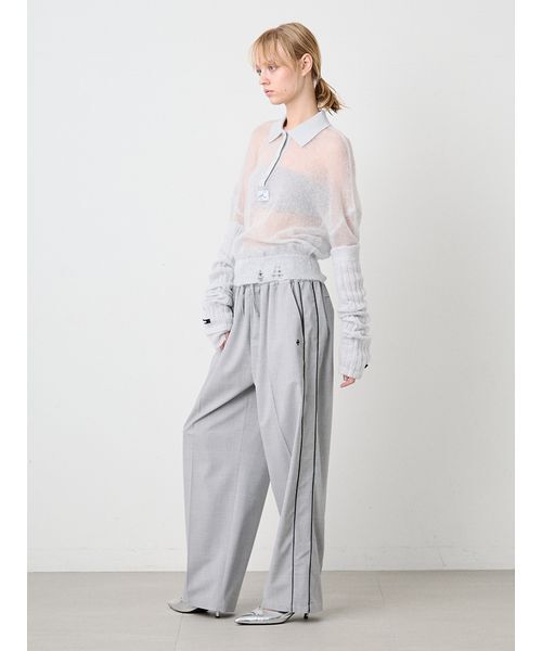 SORIN（ソリン　）の「Sheer Mohair Damage Polo/シアーモヘア ダメージポロシャツ（ポロシャツ・レディース・ライトピンク/ダークグレー/ミント・38）」の17枚目の写真