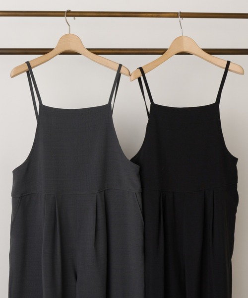 Unitage（ユニテージ）の「リネンタッチサロペット（サロペット/オーバーオール・レディース・ブラック/チャコールグレー・FREE）」の21枚目の写真