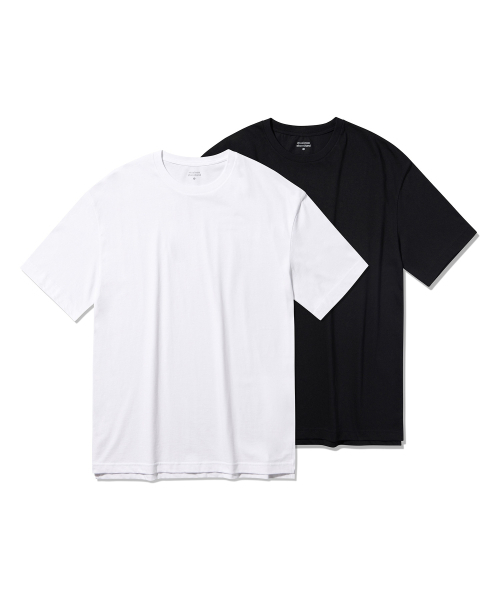 MUSINSA STANDARD(ムシンサスタンダード)の「特大クルーネック半袖Tシャツ2パック(Tシャツ/カットソー・レディース・その他・S/M/L/2XL/XL/XXX-LARGE)」の1枚目の写真