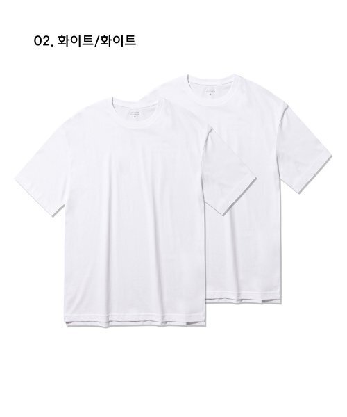 MUSINSA STANDARD(ムシンサスタンダード)の「特大クルーネック半袖Tシャツ2パック(Tシャツ/カットソー・レディース・その他・S/M/L/2XL/XL/XXX-LARGE)」の3枚目の写真