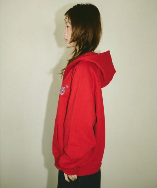 BROKEN BASE（ブロークンベース）の「B.Base Glitter Double-Zip Hoodie / B.Base グリッターダブルジップフーディー（パーカー・メンズ・ブラック/グレー/ネイビー/レッド・LARGE/MEDIUM/SMALL）」の5枚目の写真