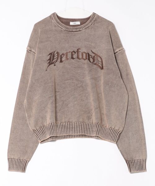 WEGO（ウィゴー）の「WEGO/ブリーチニットグラフィックプルオーバー（ニット/セーター・メンズ・ピンク/ブラウン/ネイビー/ブラック系その他・LARGE/MEDIUM）」の3枚目の写真