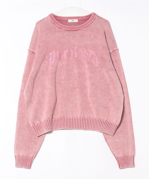 WEGO（ウィゴー）の「WEGO/ブリーチニットグラフィックプルオーバー（ニット/セーター・メンズ・ピンク/ブラウン/ネイビー/ブラック系その他・LARGE/MEDIUM）」の4枚目の写真