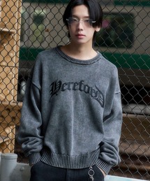 WEGO（ウィゴー）の「WEGO/【26年春夏新作】ブリーチニットグラフィックプルオーバー（ニット/セーター）」