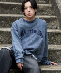 WEGO | WEGO/【26年春夏新作】ブリーチニットグラフィックプルオーバー(ニット/セーター)