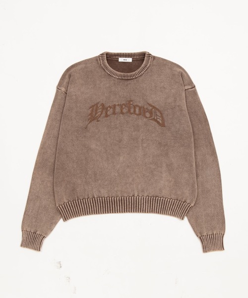 WEGO（ウィゴー）の「WEGO/【26年春夏新作】ブリーチニットグラフィックプルオーバー（ニット/セーター・メンズ・ピンク/ブラウン/ネイビー/ブラック系その他・LARGE/MEDIUM）」の15枚目の写真