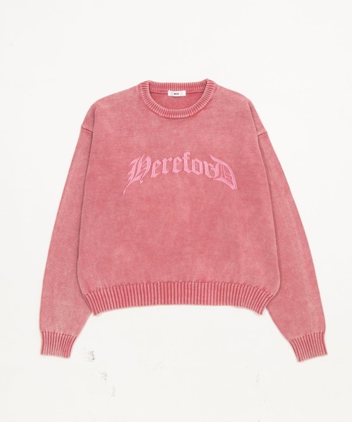 WEGO（ウィゴー）の「WEGO/【26年春夏新作】ブリーチニットグラフィックプルオーバー（ニット/セーター・メンズ・ピンク/ブラウン/ネイビー/ブラック系その他・LARGE/MEDIUM）」の17枚目の写真