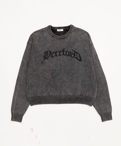 WEGO（ウィゴー）の「WEGO/【26年春夏新作】ブリーチニットグラフィックプルオーバー（ニット/セーター・メンズ・ピンク/ブラウン/ネイビー/ブラック系その他・LARGE/MEDIUM）」の14枚目の写真