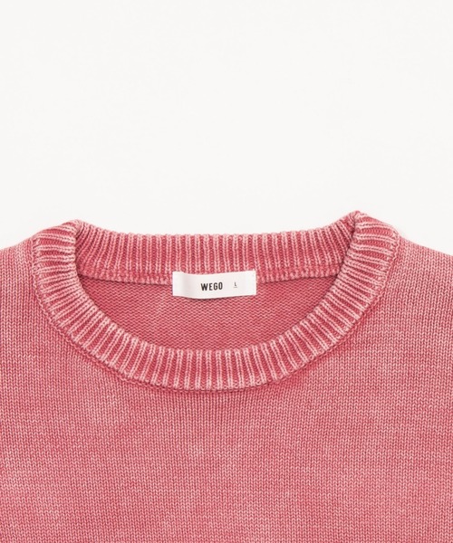 WEGO（ウィゴー）の「WEGO/【26年春夏新作】ブリーチニットグラフィックプルオーバー（ニット/セーター・メンズ・ピンク/ブラウン/ネイビー/ブラック系その他・LARGE/MEDIUM）」の19枚目の写真