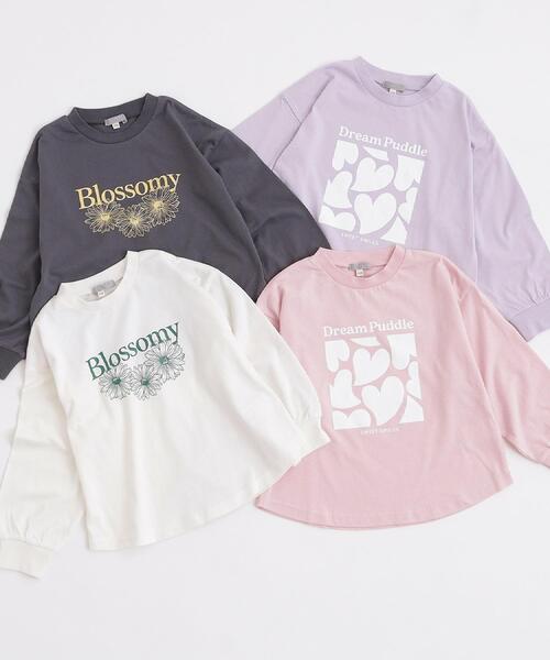 SHOO・LA・RUE(シューラルー)の「【100-150cm/選べる2柄】プリントアソート裾ラウンドロンT(Tシャツ/カットソー・キッズ・ピンク系2/パープル系1/ホワイト系1/グレー系その他・10/11/12/13/14/15 )」の5枚目の写真