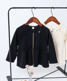 apres les cours（アプレレクール）の「カットソーペプラムフリルジャケット_ジュニア対応（カーディガン/ボレロ）」