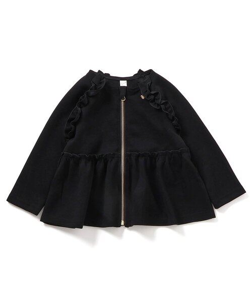 apres les cours(アプレレクール)の「カットソーペプラムフリルジャケット_ジュニア対応(カーディガン/ボレロ・キッズ・アイボリー/ブラック・80/90/100/110/120/130/140)」の11枚目の写真