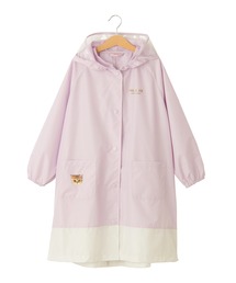PAUL&JOE（ポールアンドジョー）の「キッズ 子供 レインコート リュック対応 "猫耳フード バイカラー" 収納ポーチ付（レインコート/ポンチョ）」