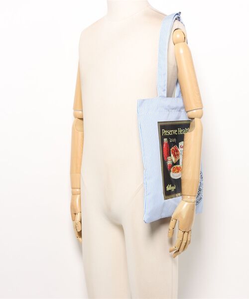FRUIT OF THE LOOM(フルーツオブザルーム)の「【FRUIT OF THE LOOM】VINTAGE Kellogg’s Package print stripe tote(トートバッグ・メンズ・グリーン/オレンジ/ブルー/サックスブルー/レッド・FREE)」の8枚目の写真