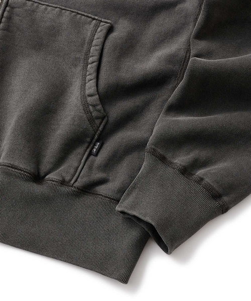 FTC（エフティーシー）の「PIGMENT DYED BOX LOGO ZIP UP HOODY（パーカー・メンズ・ブラック/グレー/ネイビー/パープル・SMALL/MEDIUM/LARGE/X-LARGE）」の6枚目の写真