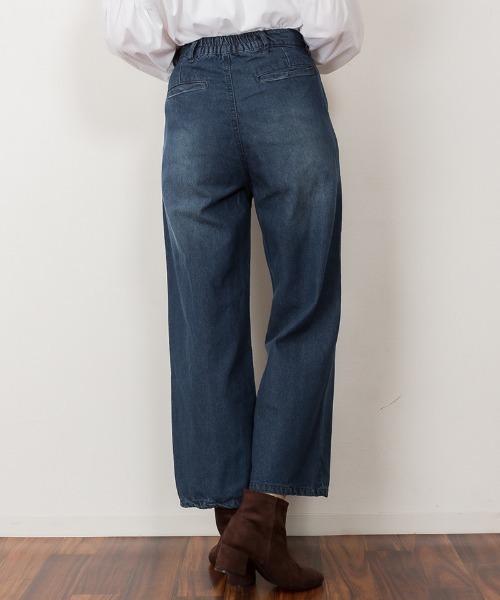 aity(アイティ)の「M-4L デニムストレートワイドパンツ(デニムパンツ・レディース・ブルー/ワンウォッシュ/ネイビー・M/4L/3L/LL/L)」の14枚目の写真