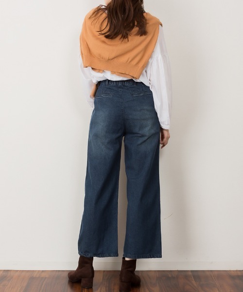 aity(アイティ)の「M-4L デニムストレートワイドパンツ(デニムパンツ・レディース・ブルー/ワンウォッシュ/ネイビー・M/4L/3L/LL/L)」の17枚目の写真