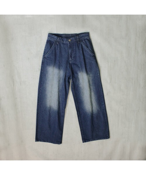aity(アイティ)の「M-4L デニムストレートワイドパンツ(デニムパンツ・レディース・ブルー/ワンウォッシュ/ネイビー・M/4L/3L/LL/L)」の18枚目の写真