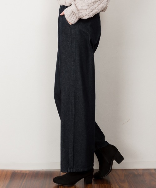 aity(アイティ)の「M-4L デニムストレートワイドパンツ(デニムパンツ・レディース・ブルー/ワンウォッシュ/ネイビー・M/4L/3L/LL/L)」の10枚目の写真