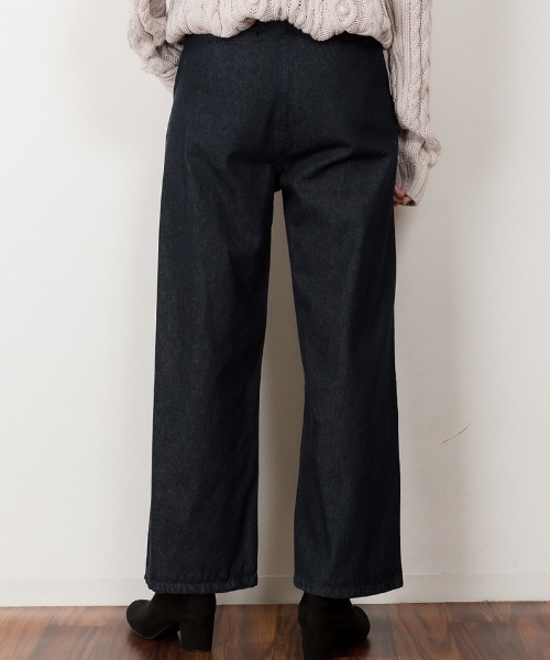 aity(アイティ)の「M-4L デニムストレートワイドパンツ(デニムパンツ・レディース・ブルー/ワンウォッシュ/ネイビー・M/4L/3L/LL/L)」の11枚目の写真