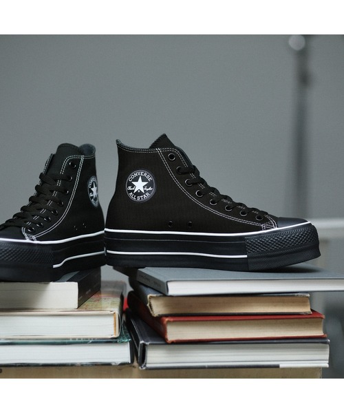 CONVERSE ALL STAR(コンバースオールスター)の「【直営店限定】ALL STAR (R) LIFTED HI / オールスター (R) リフテッド HI(スニーカー・レディース・ブラック×ホワイト・5.5/5/4.5/4/3.5/3)」の1枚目の写真