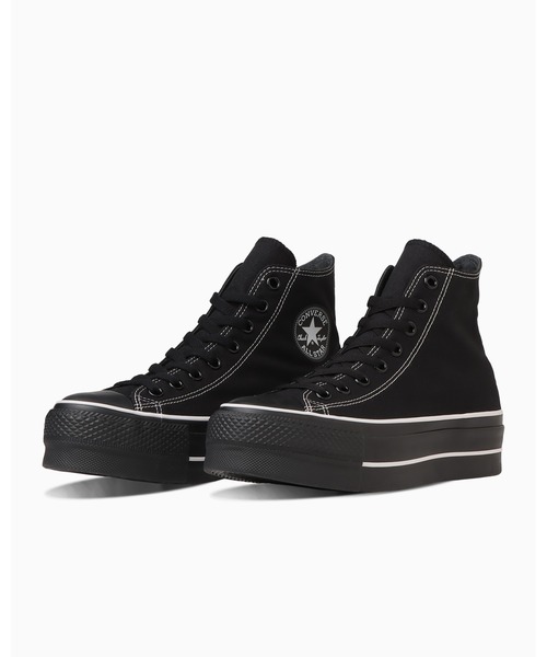 CONVERSE ALL STAR(コンバースオールスター)の「【直営店限定】ALL STAR (R) LIFTED HI / オールスター (R) リフテッド HI(スニーカー・レディース・ブラック×ホワイト・5.5/5/4.5/4/3.5/3)」の3枚目の写真