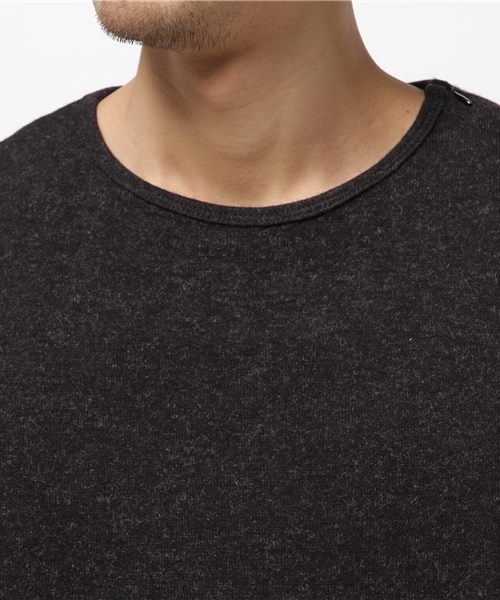 OUTLET(アウトレット)の「【WHO'S WHO gallery】EXニットソー切替(Tシャツ/カットソー・メンズ・ブラック/カーキ・MEDIUM/LARGE)」の5枚目の写真
