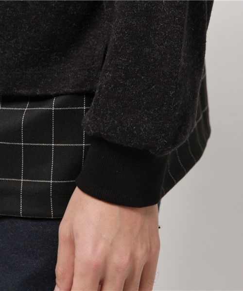 OUTLET(アウトレット)の「【WHO'S WHO gallery】EXニットソー切替(Tシャツ/カットソー・メンズ・ブラック/カーキ・MEDIUM/LARGE)」の6枚目の写真