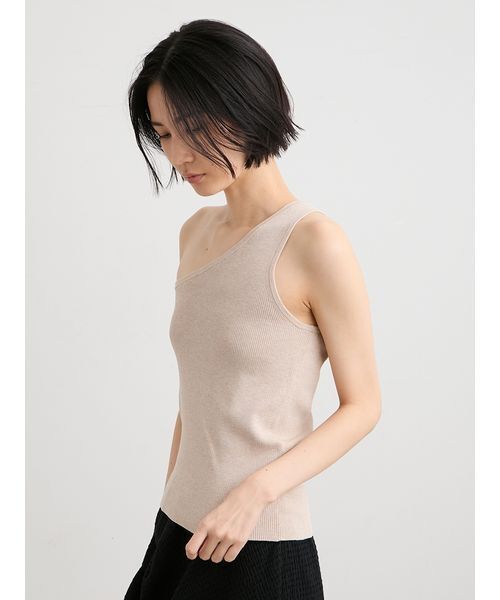 MIESROHE(ミースロエ)の「【セットアップ対応】【洗える】シルク混ワンショルRIBニット(ニット/セーター・レディース・ブラック/ベージュ・F)」の21枚目の写真