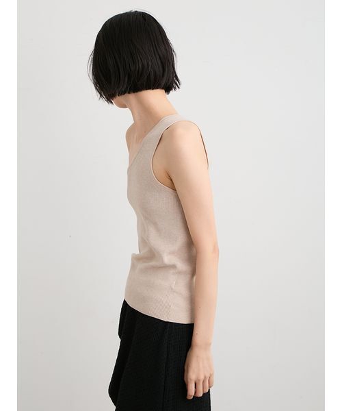 MIESROHE(ミースロエ)の「【セットアップ対応】【洗える】シルク混ワンショルRIBニット(ニット/セーター・レディース・ブラック/ベージュ・F)」の22枚目の写真