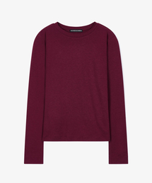 Tencel Long Sleeve T-Shirts (Burgundy)
