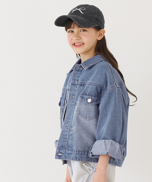 キッズ 親子お揃いオーバーサイズデニムジャケット（デニムジャケット