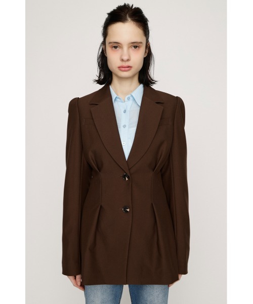 SLY（スライ）の「WAIST TUCK TAILOR JK ウエストタックテーラージャケット 春服（テーラードジャケット・レディース・ブラウン/ブラック/ネイビー系・FREE）」の9枚目の写真