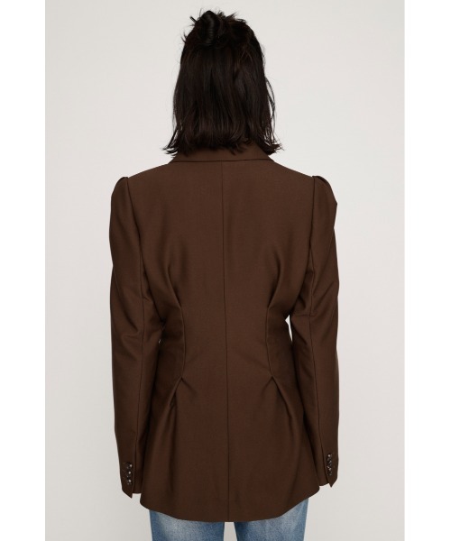 SLY（スライ）の「WAIST TUCK TAILOR JK ウエストタックテーラージャケット 春服（テーラードジャケット・レディース・ブラウン/ブラック/ネイビー系・FREE）」の11枚目の写真