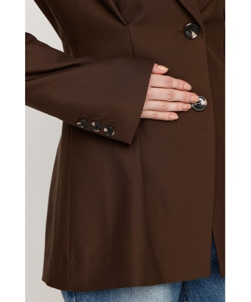 SLY（スライ）の「WAIST TUCK TAILOR JK ウエストタックテーラージャケット 春服（テーラードジャケット・レディース・ブラウン/ブラック/ネイビー系・FREE）」の12枚目の写真