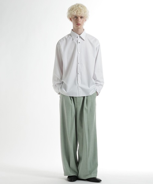 HARE(ハレ)の「ボックスタックワイドテーパードパンツ(HARE)(スラックス・メンズ・ブラック/グリーン/ベージュ・MEDIUM/SMALL)」の13枚目の写真