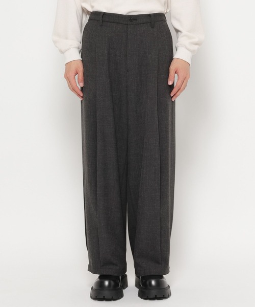 HARE(ハレ)の「ボックスタックワイドテーパードパンツ(HARE)(スラックス・メンズ・ブラック/グリーン/ベージュ・MEDIUM/SMALL)」の20枚目の写真