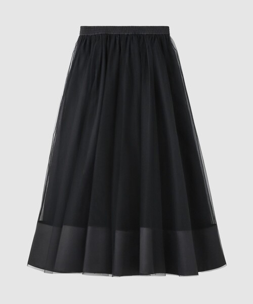 LOULOU WILLOUGHBY（ルルウィルビー）の「【LOULOU WILLOUGHBY】チュールレイヤードスカート（スカート・レディース・アイボリー/ブラック・2/1）」の2枚目の写真