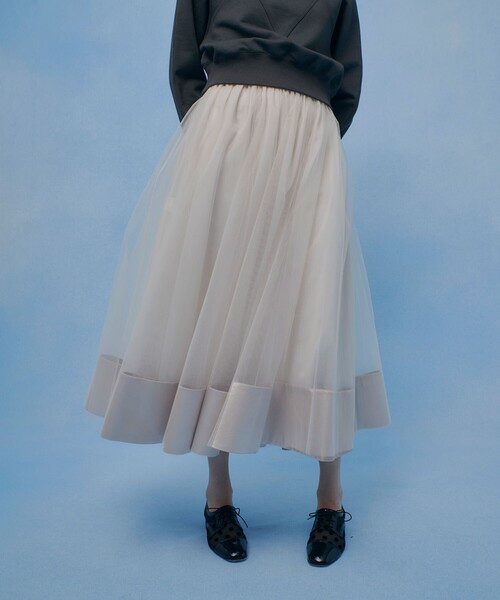 LOULOU WILLOUGHBY（ルルウィルビー）の「【LOULOU WILLOUGHBY】チュールレイヤードスカート（スカート・レディース・アイボリー/ブラック・2/1）」の5枚目の写真