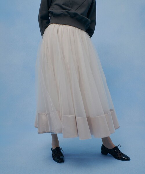 LOULOU WILLOUGHBY（ルルウィルビー）の「【LOULOU WILLOUGHBY】チュールレイヤードスカート（スカート・レディース・アイボリー/ブラック・2/1）」の6枚目の写真