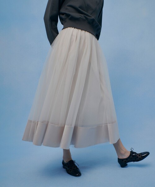 LOULOU WILLOUGHBY（ルルウィルビー）の「【LOULOU WILLOUGHBY】チュールレイヤードスカート（スカート・レディース・アイボリー/ブラック・2/1）」の7枚目の写真