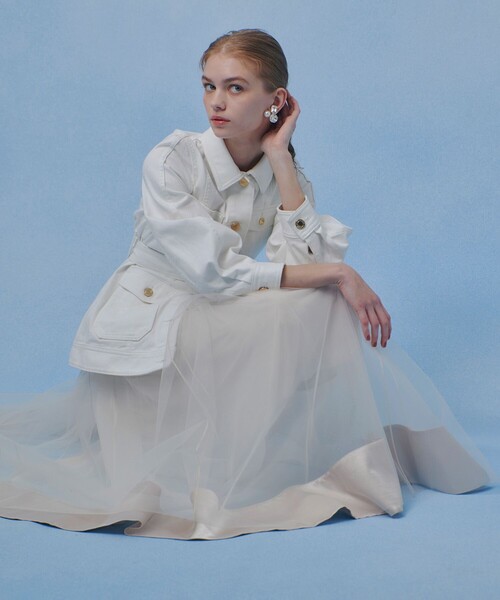 LOULOU WILLOUGHBY（ルルウィルビー）の「【LOULOU WILLOUGHBY】チュールレイヤードスカート（スカート・レディース・アイボリー/ブラック・2/1）」の11枚目の写真