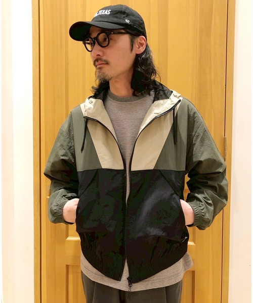 Grand PARK（グランドパーク）の「フルダルナイロン フーディブルゾン（その他アウター・メンズ・ブラック/カーキ/サックスブルー・L/M）」の18枚目の写真