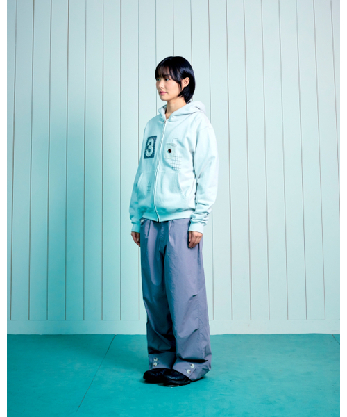 THECOLDESTMOMENT(ザコールデストモーメント)の「TCM 3 stitch hooded zip-up (grey beige)(パーカー・レディース・その他・S/M/L)」の8枚目の写真