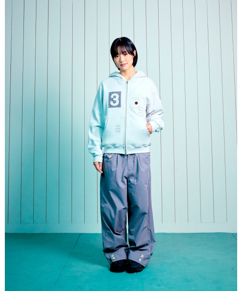 THECOLDESTMOMENT(ザコールデストモーメント)の「TCM 3 stitch hooded zip-up (grey beige)(パーカー・レディース・その他・S/M/L)」の10枚目の写真